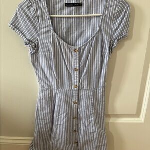Abercrombie & Fitch Light Blue Button-Down Mini Dress